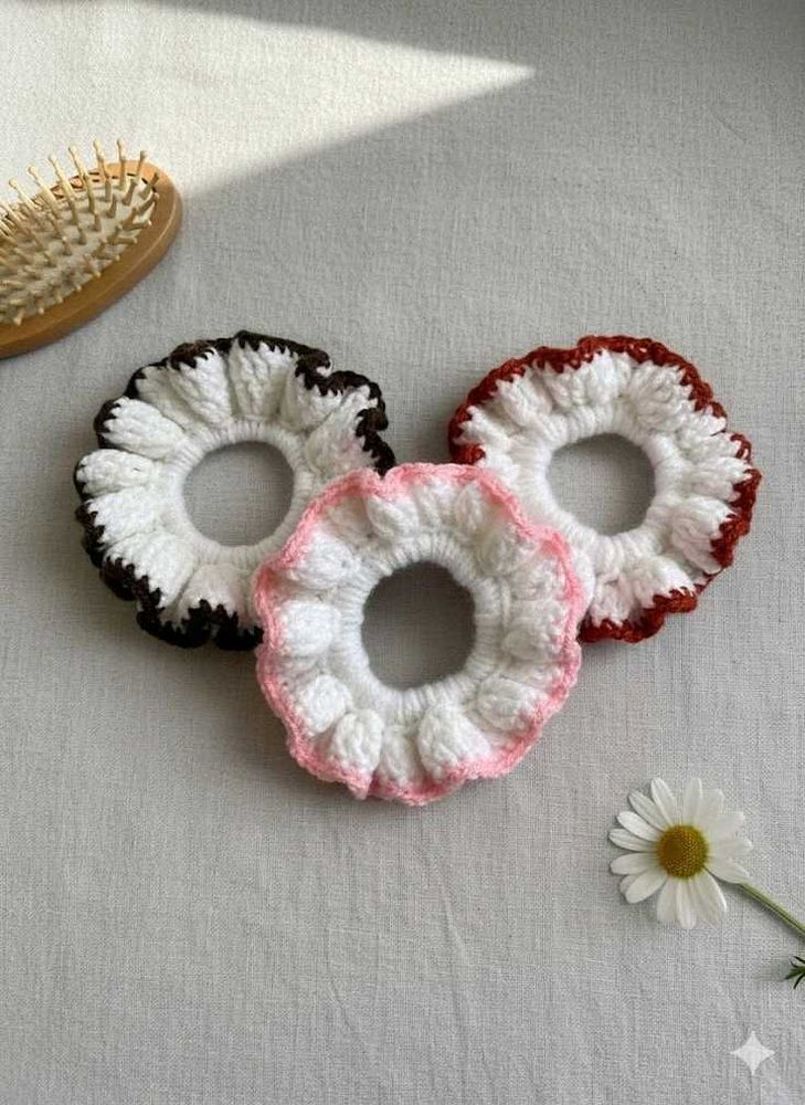 Crochet Hair Scrunchies