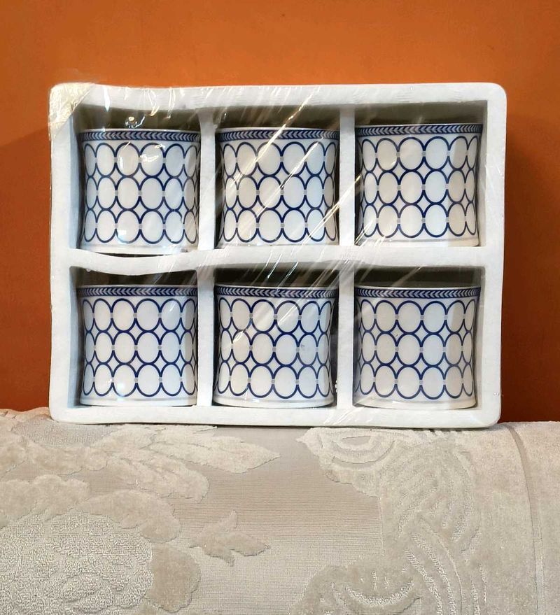 SET OF 6 Pcs. COFFEE MUGS WITH BOX