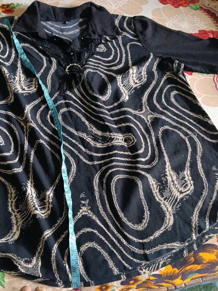 Stylish Black Printed kurta