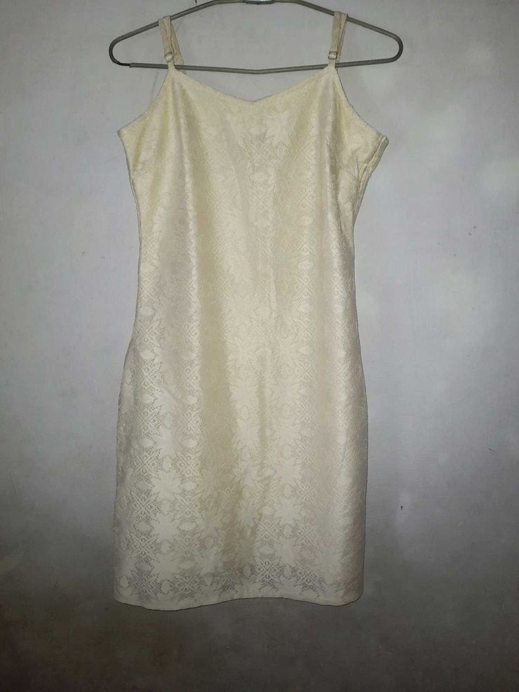 Elegant Cream Slip Dress