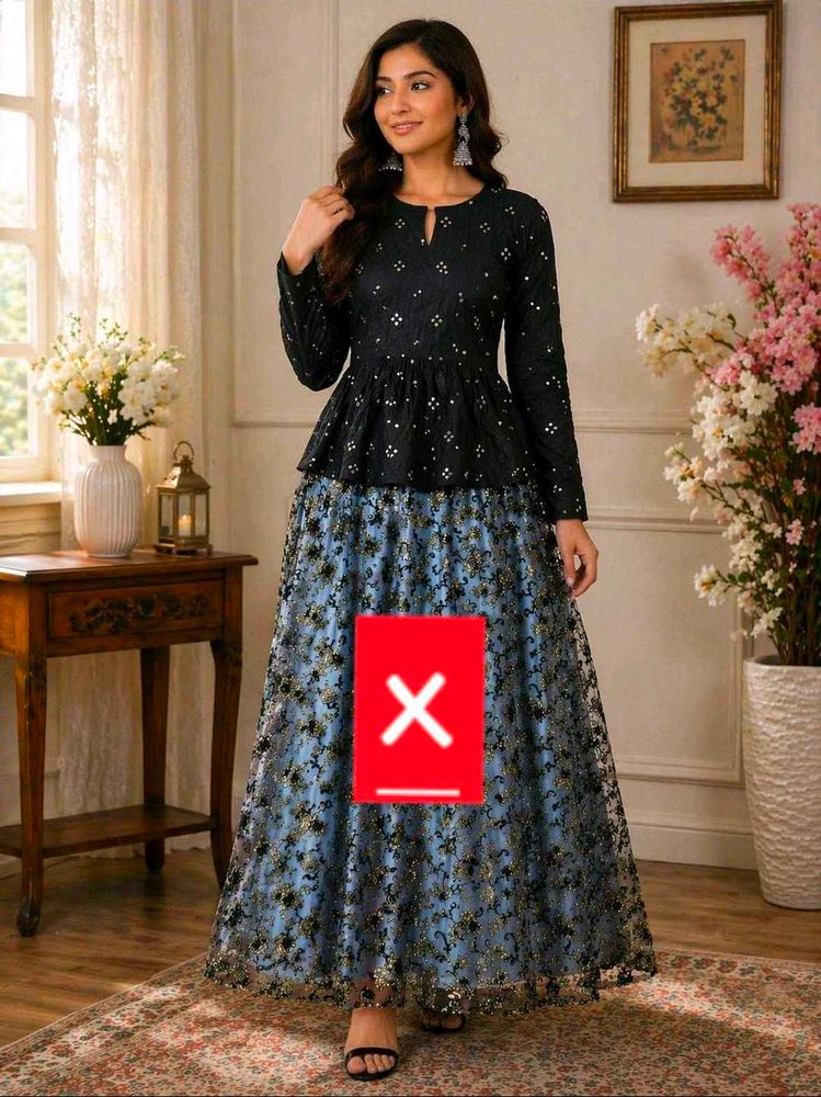 Elegant Black Mirror Work top
