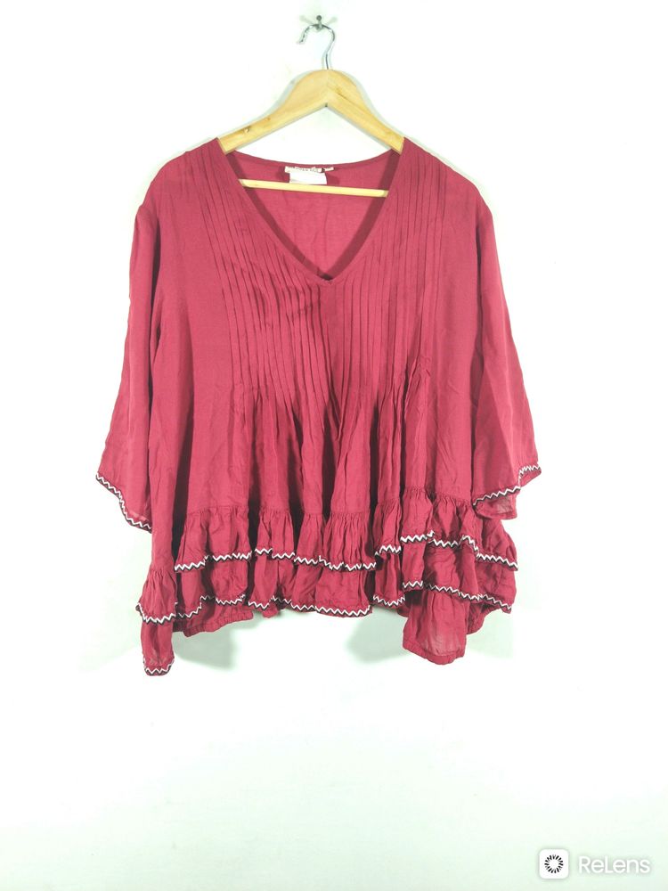 Missprint Red Casual Top (Women)