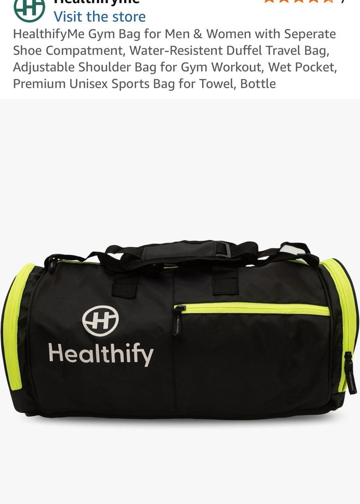 Healthify Gym bag with shoe compartment
