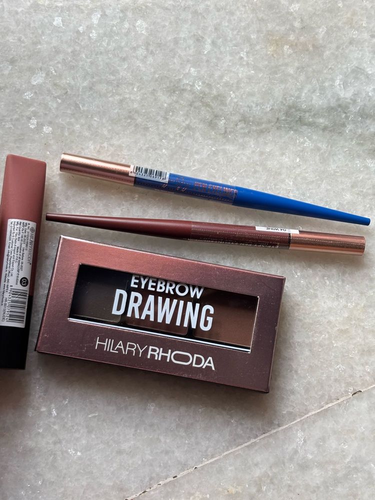 Combos Of Lipstick, Eyeliner And Eyeshadow Palette