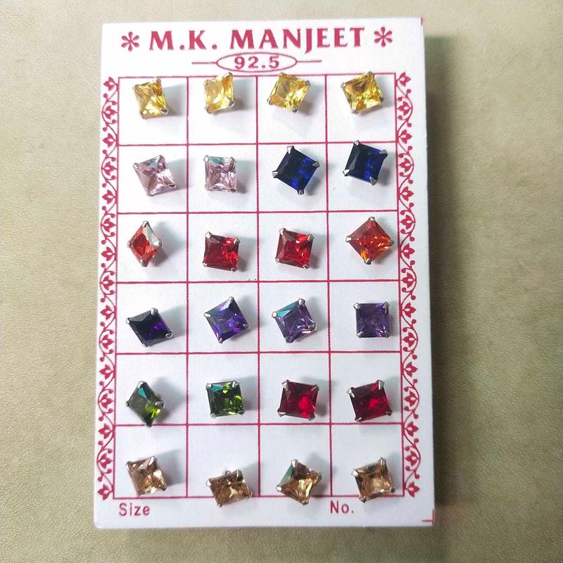 925 pure silver studs earrings 1 pair for unisex