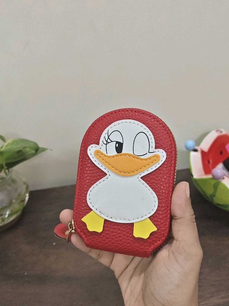 Cute Duck Zipper Card Wallet