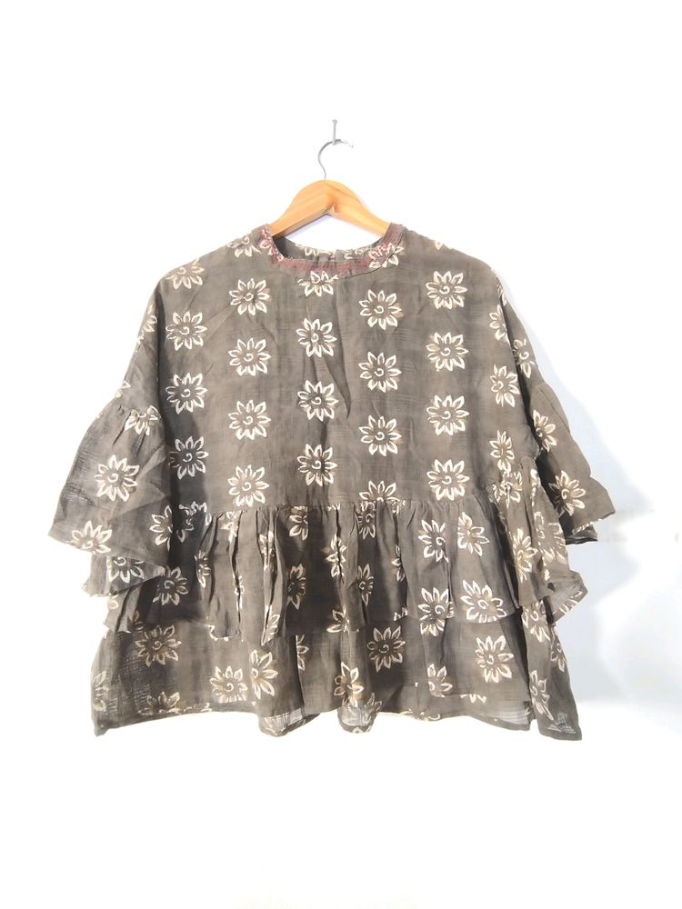 Grey Printed Top (Women's)