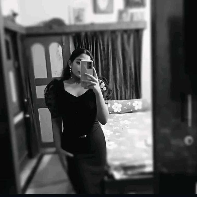 Black Dress with Puff Sleeves