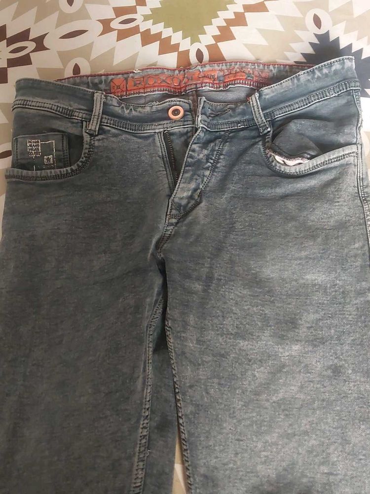 Men's Washed Denim Jeans