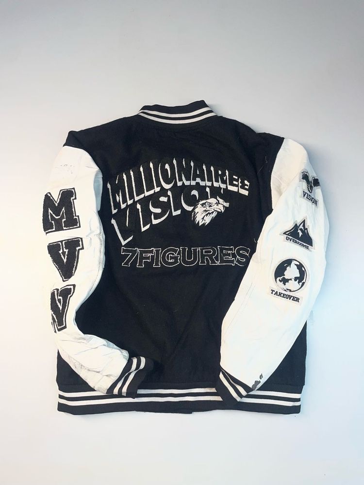 heavy Varsity Jacket with "Millionaire Vision"
