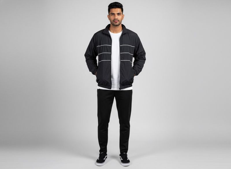 Men's Black Track Jacket