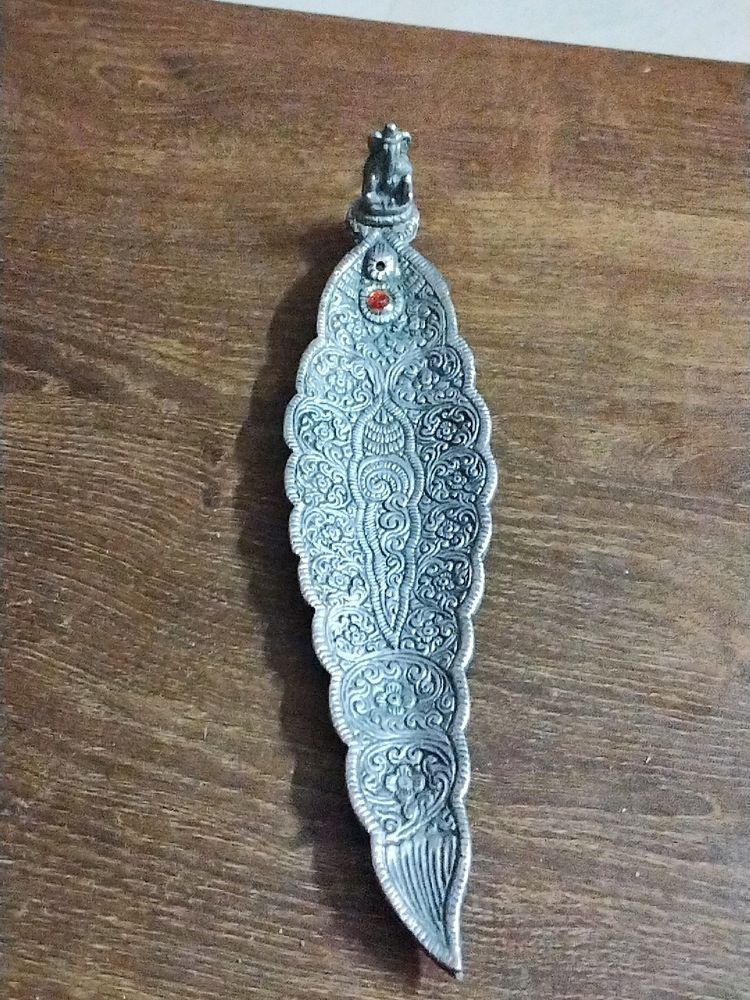 Silver Ganesh Arti &amp; Agarbatti Stand