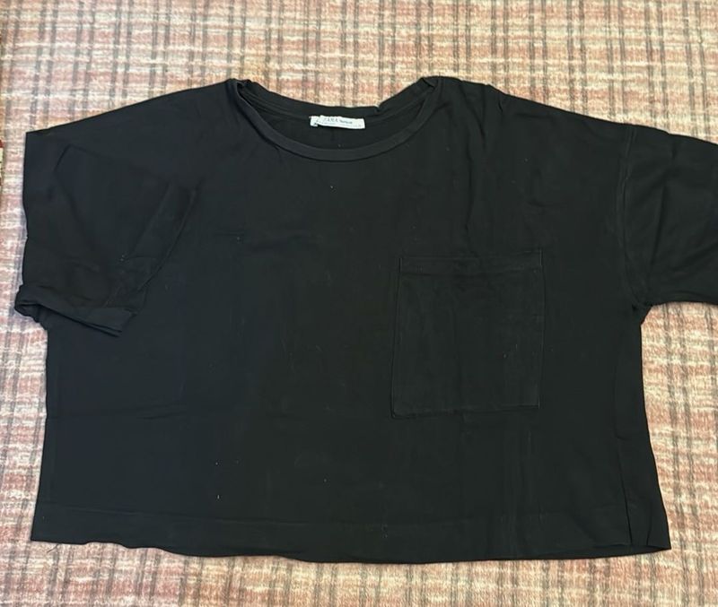 Zara Basic Black Tee