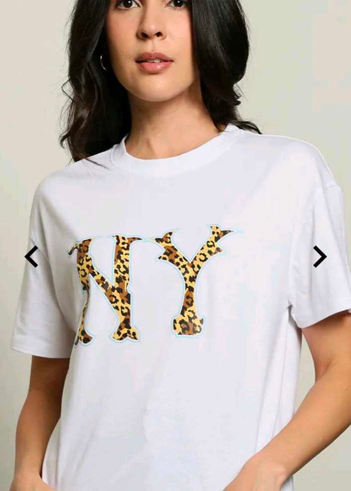 Shein NY Leopard Print Tee