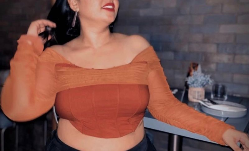 Ruched Bustier Long Sleeve Top