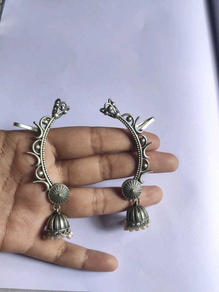 Oxidized Silver ear cuffs