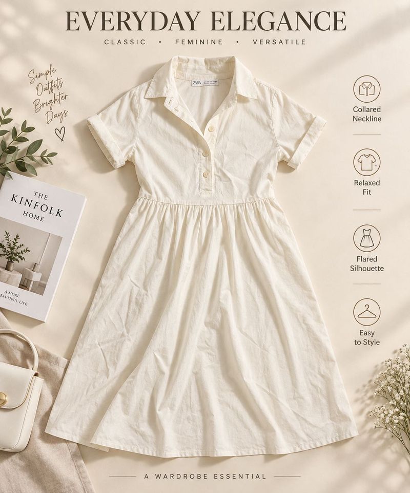 Classic White Shirt Dress