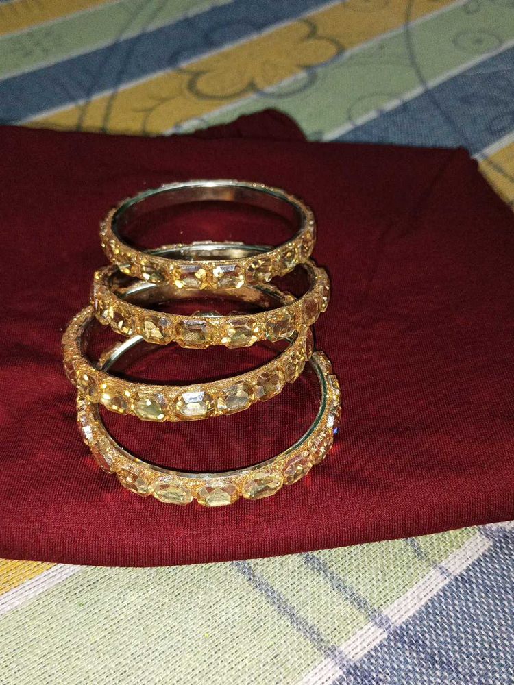 Elegant Rhinestone Bangles Set