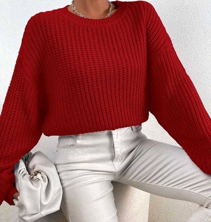 Forever 21 Chunky Knit Red Sweater