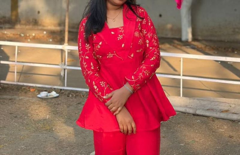 Elegant Red Kurta Set with Palazzo