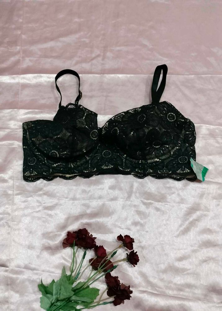 Elegant Black Lace Bra
