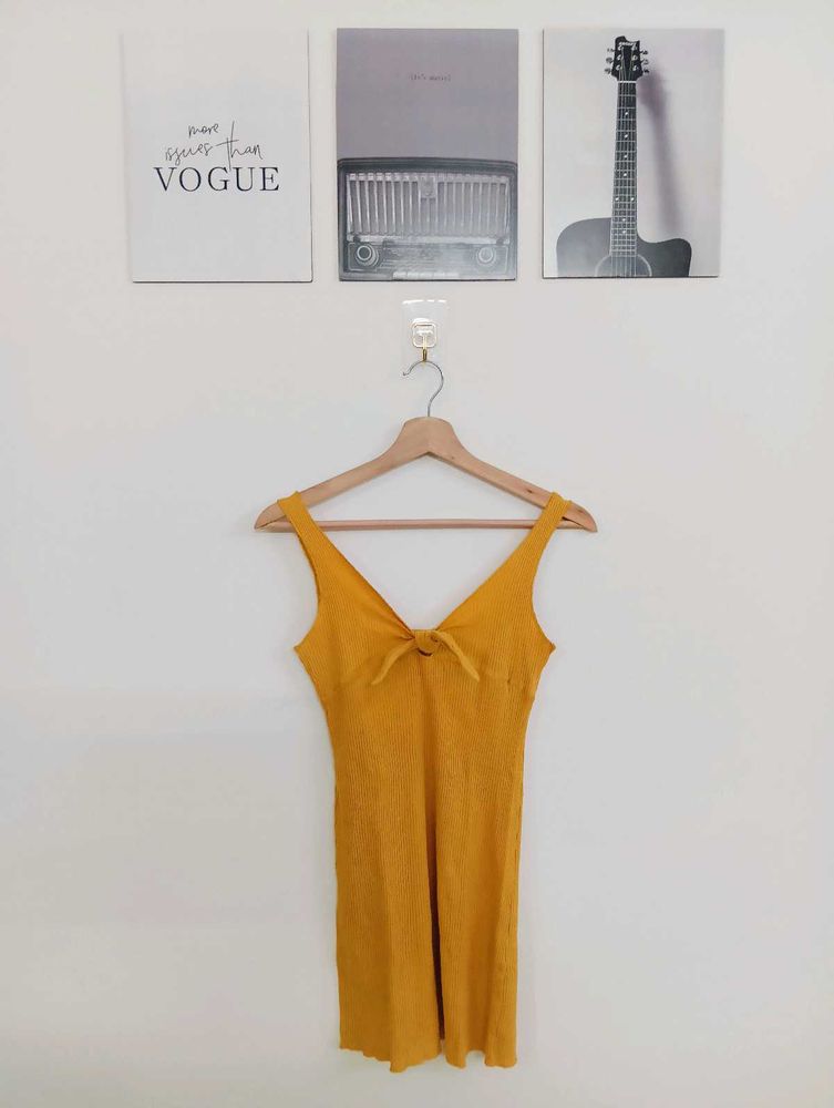 Mustard Yellow Knit Dress