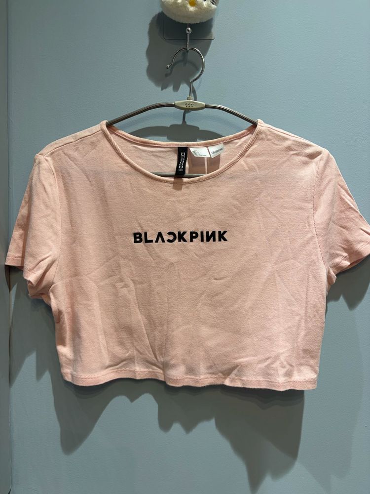 Pink BLACKPINK Cropped T-Shirt