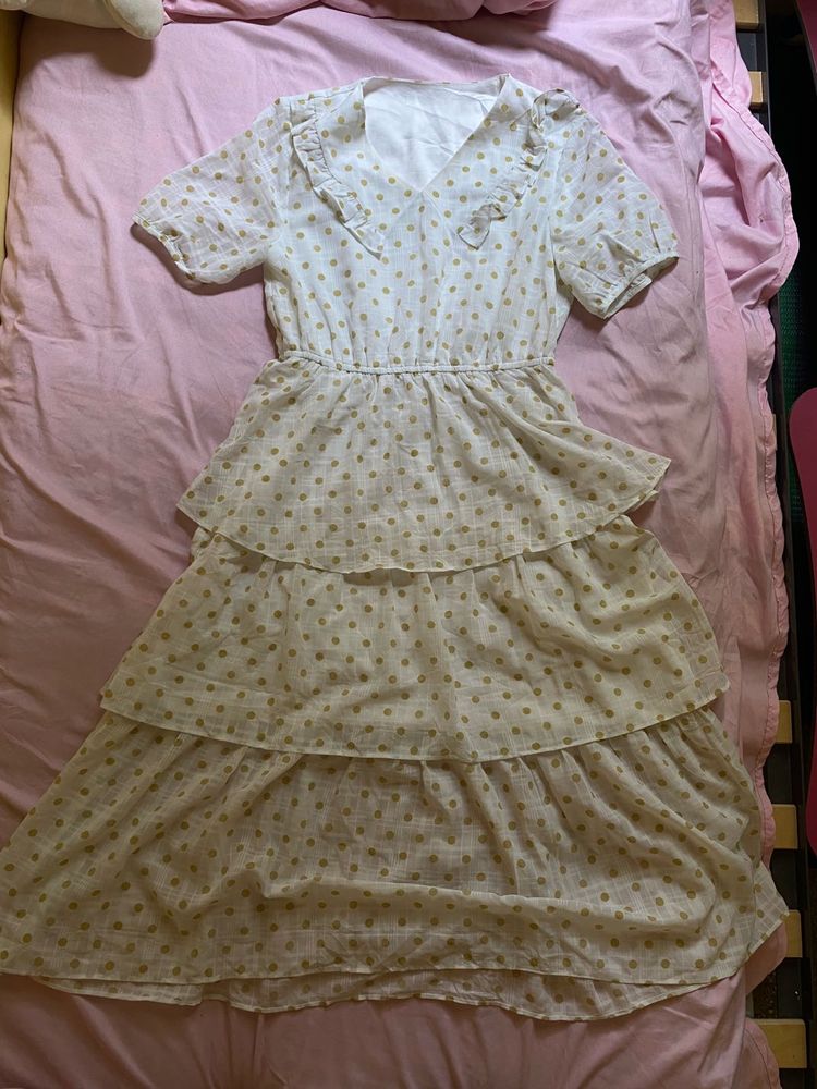 Tiered Polka Dot Ruffle Dress