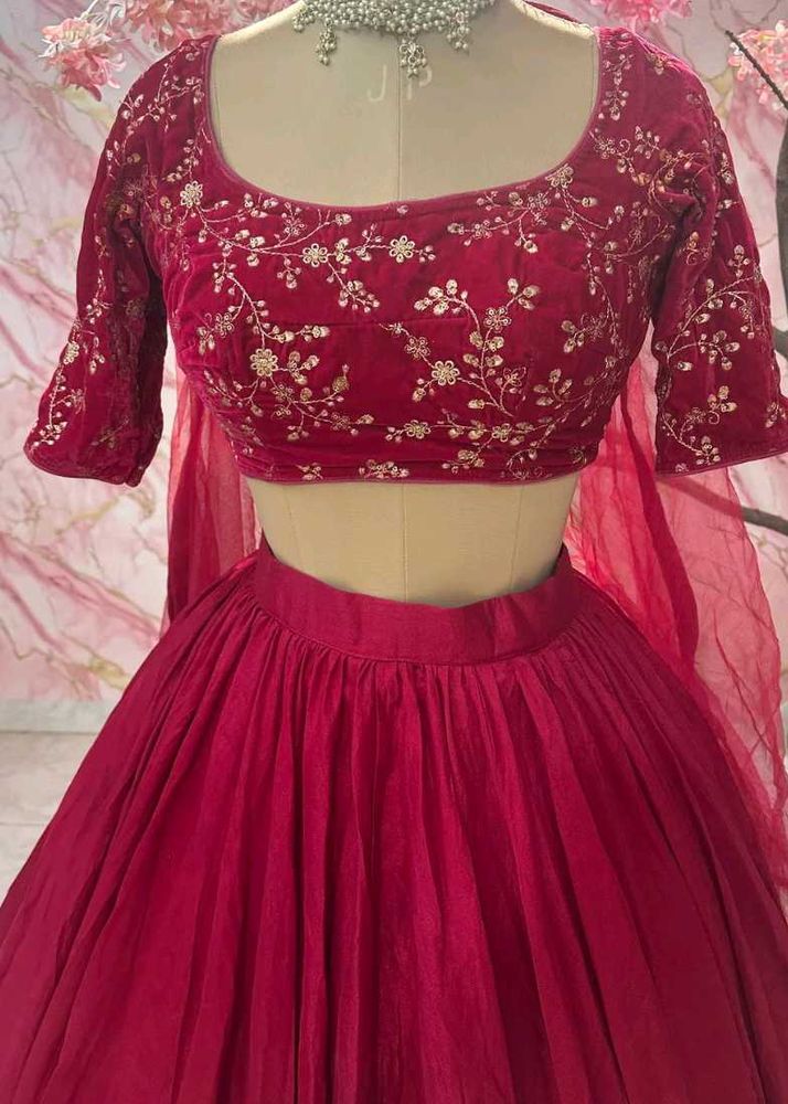 Elegant Pink Embroidered Lehenga Choli