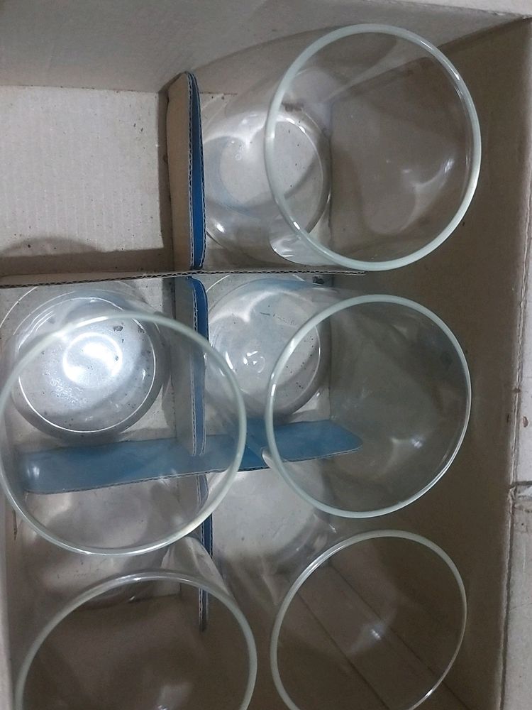 Unused Glass Tumblers × 5