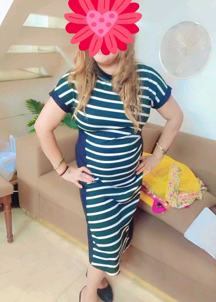 Striped Midi Dress