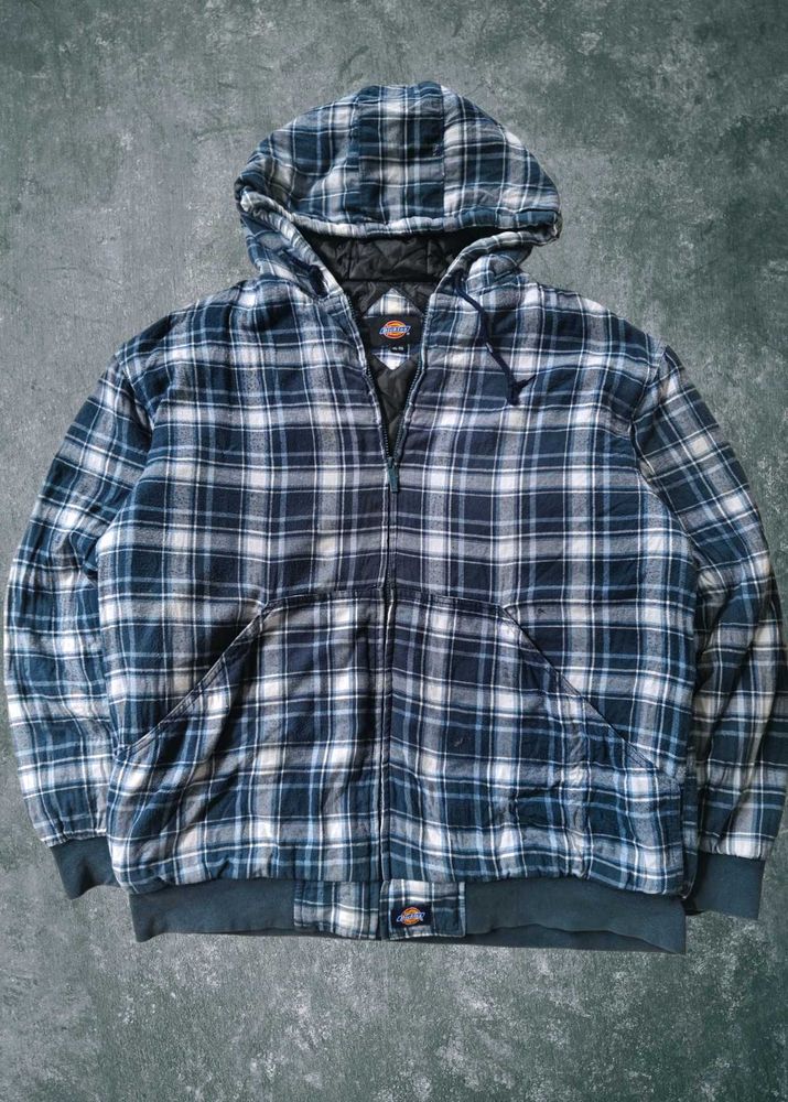 Dickies 2000s Plaid Quilted Hooded Jacket