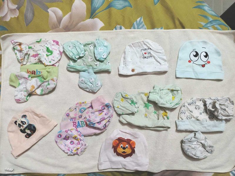 9 set of mittens, cap socks