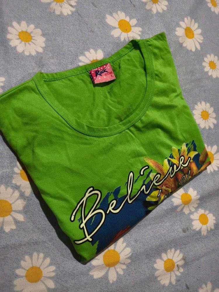 women Green  T-Shirt