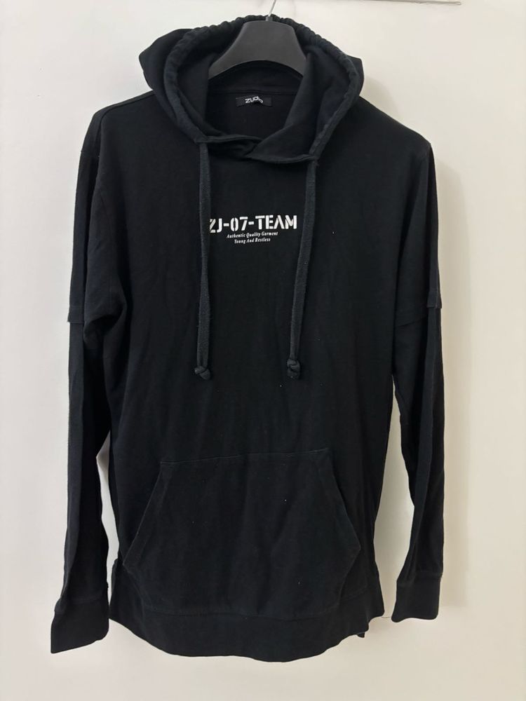 Black Hoodie with "ZJ-07-TEAM" Graphic