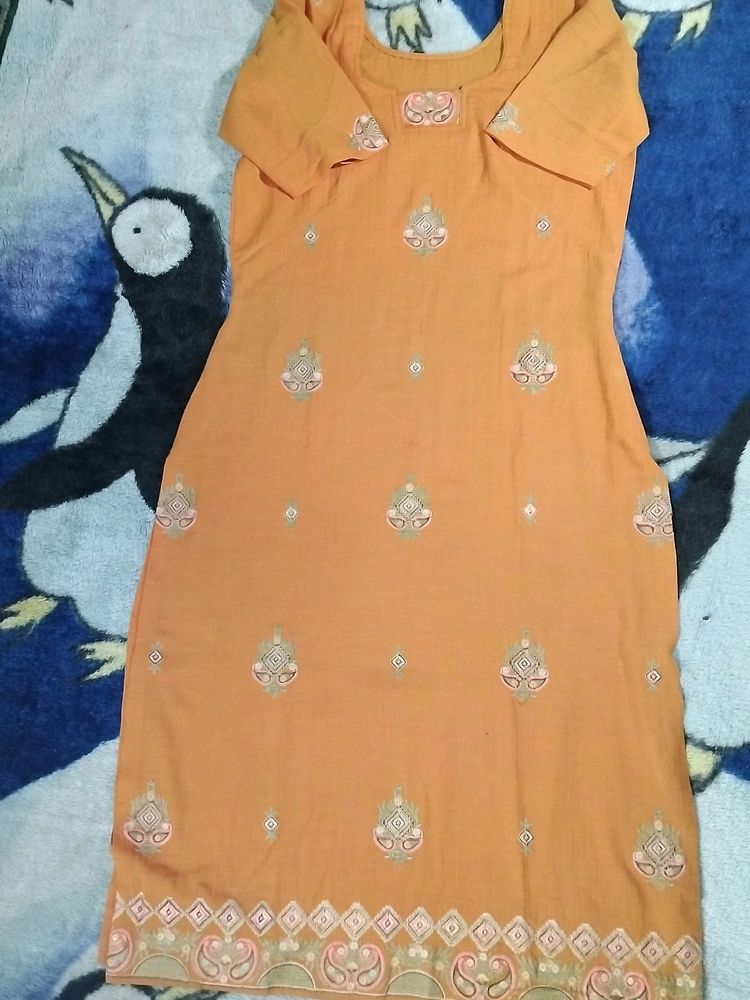 Panjabi Kurta Suit Set With Dupatta