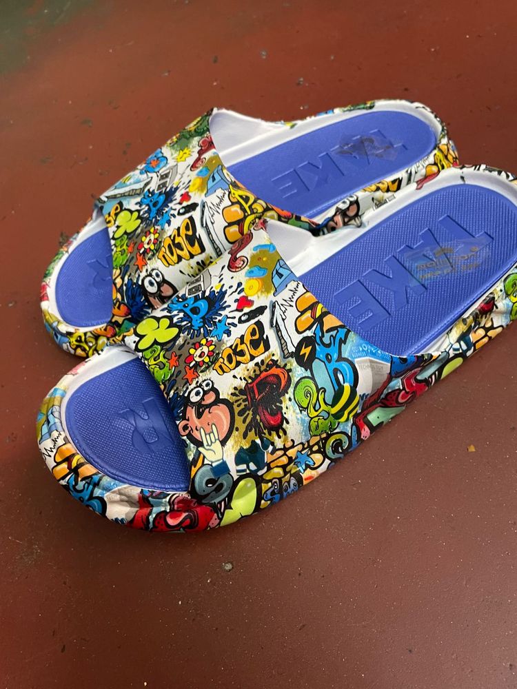 Colorful Nike Slides