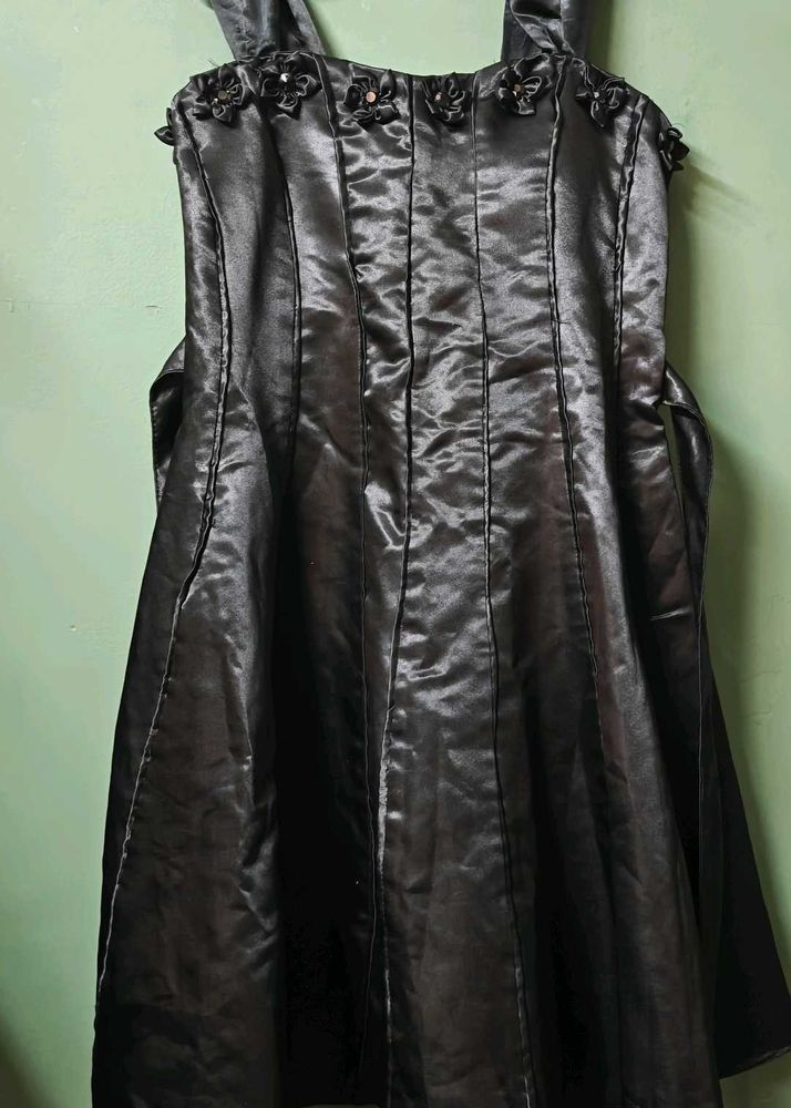 Elegant Black Gown with Embellishments
