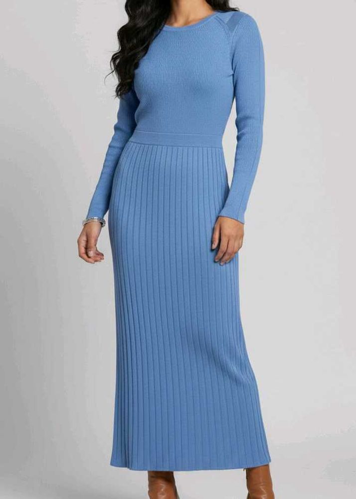 Chic Ribbed Knit Maxi Dress