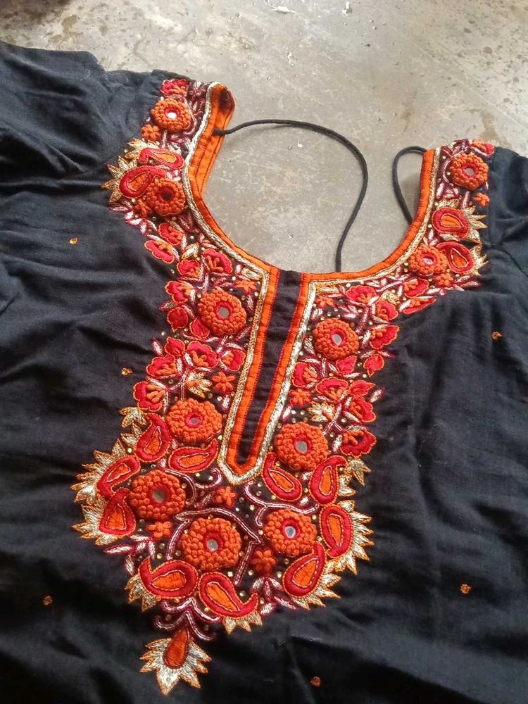 Black Embroidered Blouse