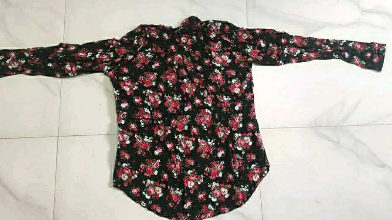 Floral Print Long Sleeve Shirt