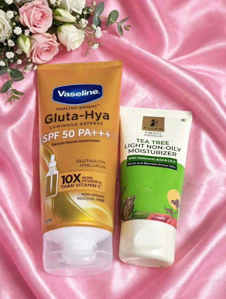 Vaseline Gluta-Hya &amp; Pilgrim Moisturizer Duo