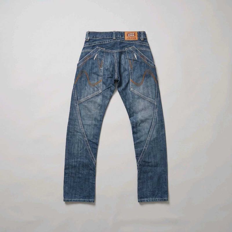 Lang Chen Y2K Archive Cyber Panel Stitching Jeans