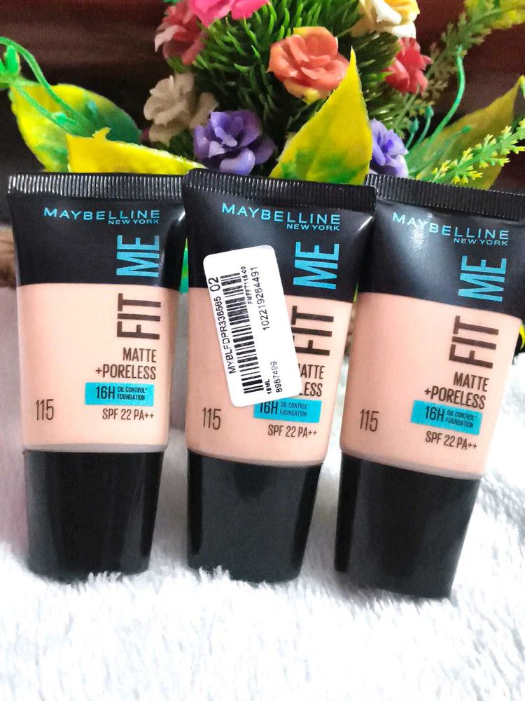 Pack of 3 Maybelline New York Liquid Foundation, M