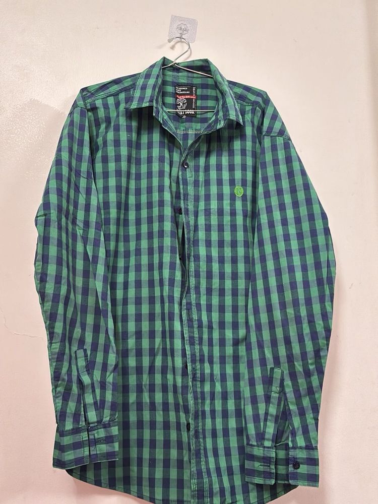 Checked Green Shirt