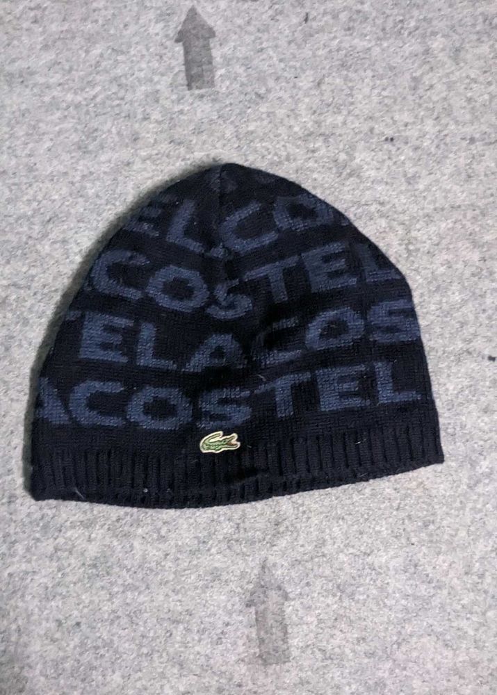 Lacoste Logo Pattern Beanie Hat