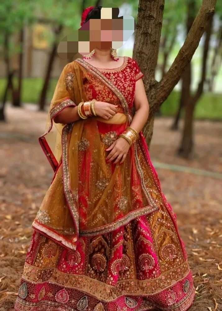 Give me Offer.Gorgeous Red &amp; Gold Lehenga Choli