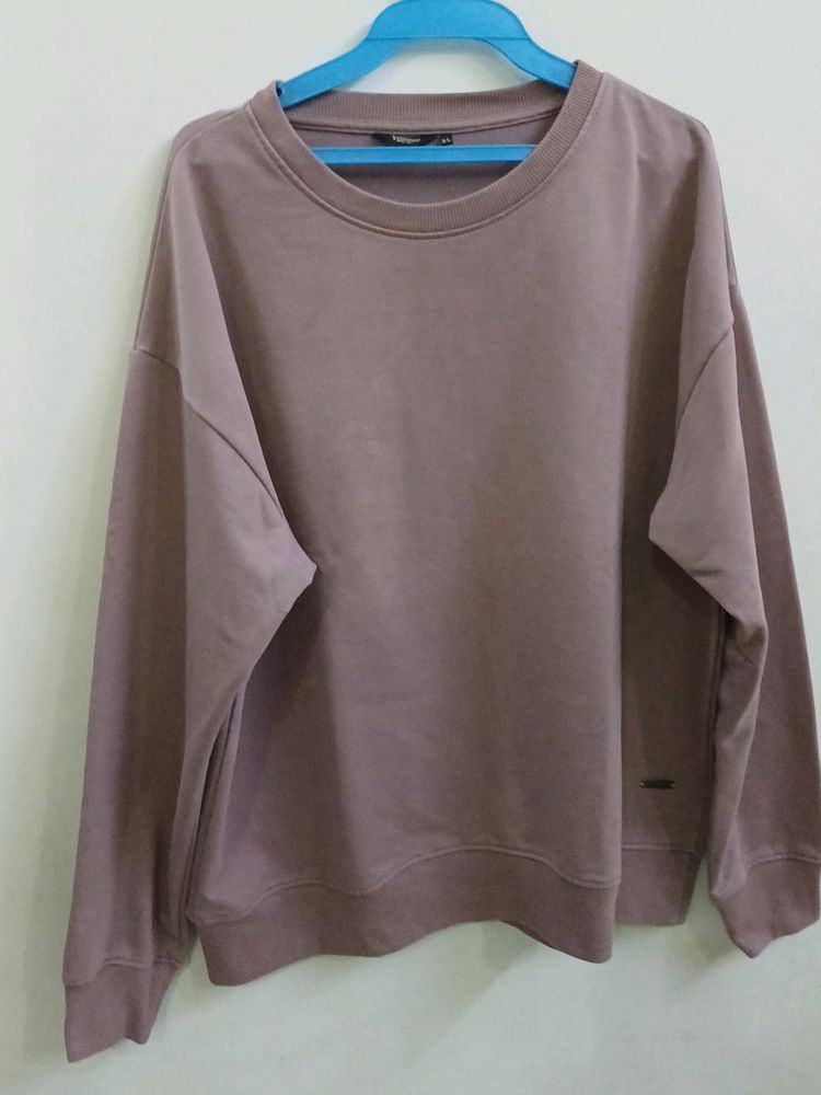 Women Solid Mauve Sweatshirt