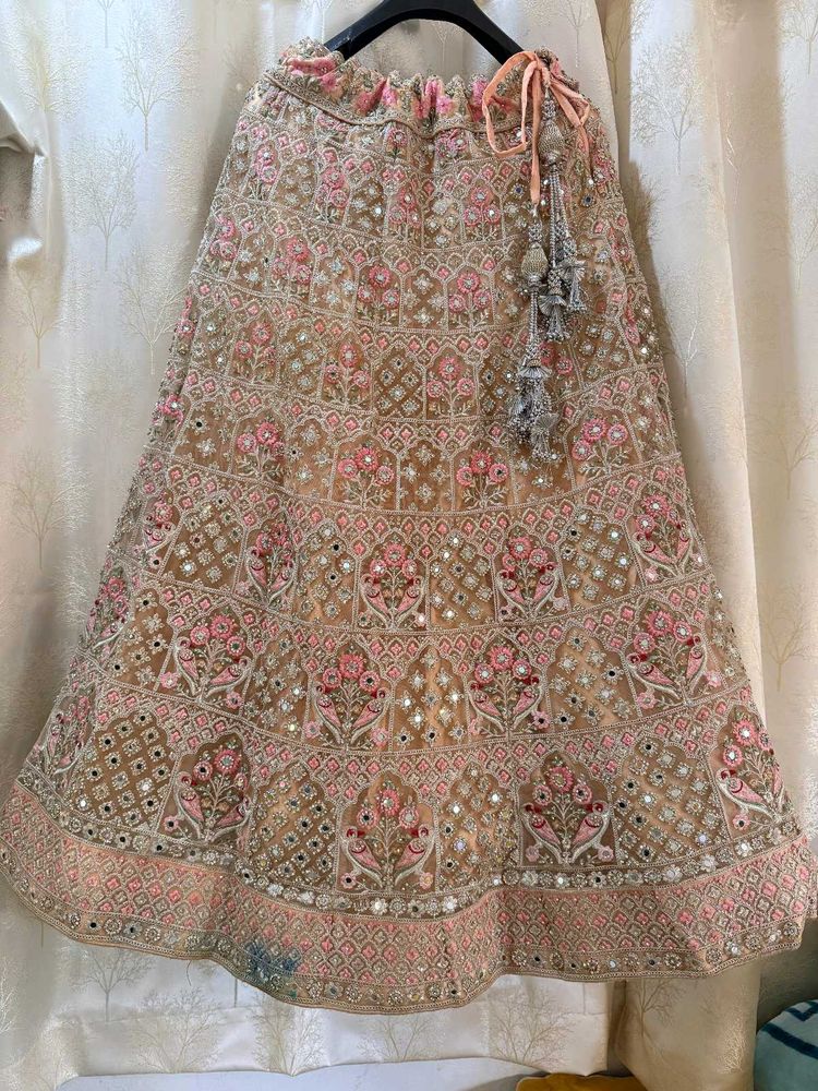 Peach Heavy Bridal Lehenga choli