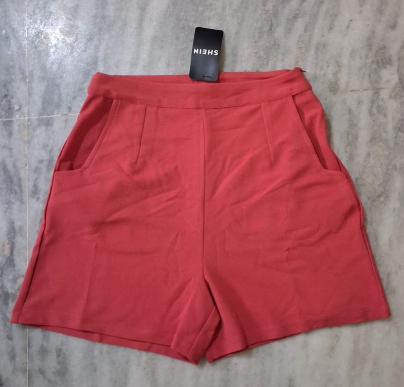 Coral Shein Shorts